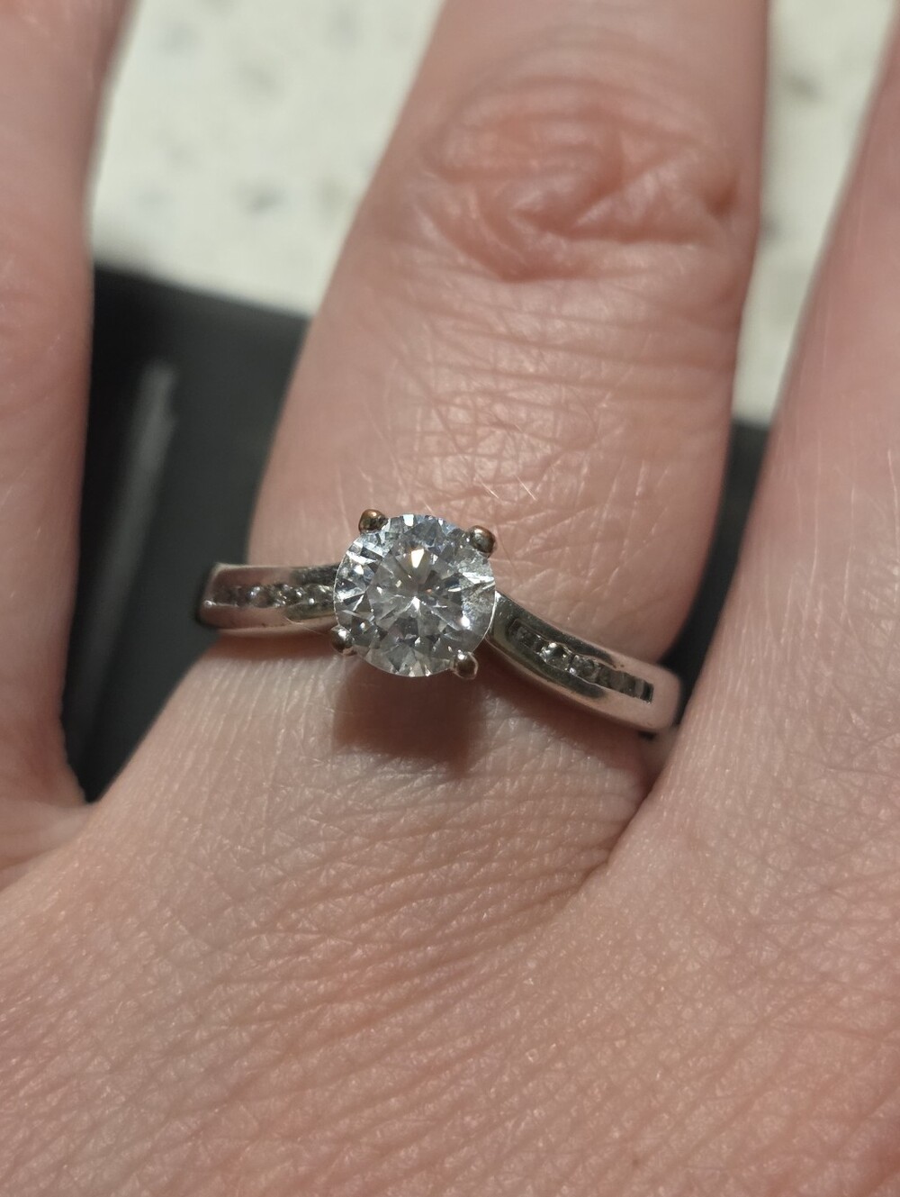 Classic Solitaire Round CZ Engagement Ring in Silver